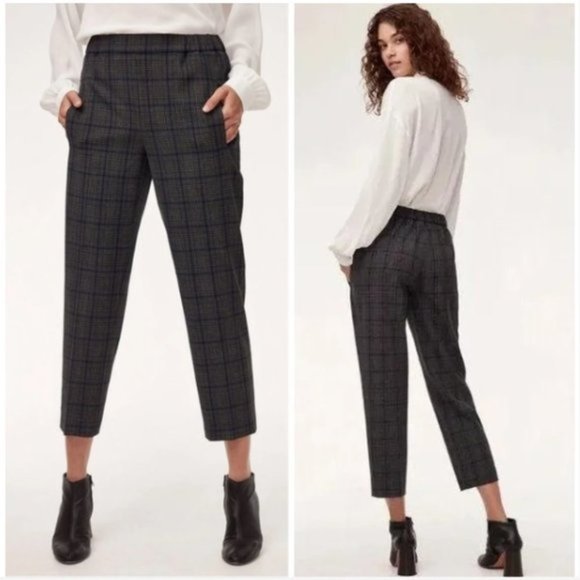 Wilfred Pants - ARITZIA Wilfred Darontal Pants Charcoal Navy